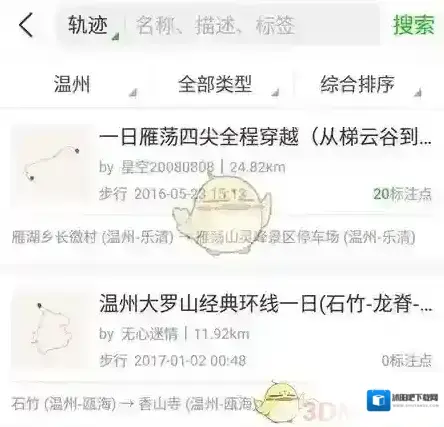 两步路户外助手轨迹