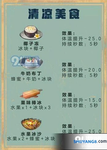 明日之后清凉美食如何制作教程