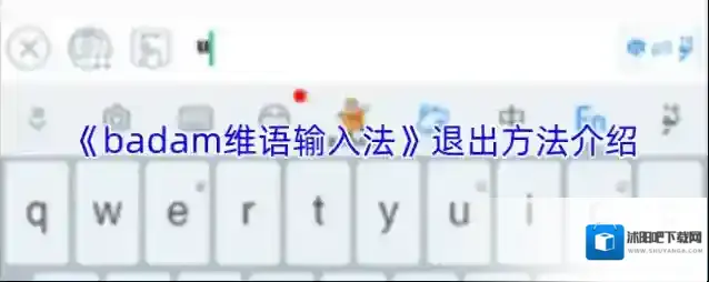 《badam维语输入法》退出方法介绍