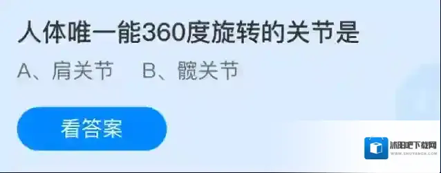 人体唯一能360度旋转的关节是