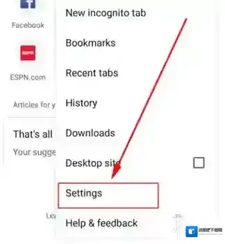 谷歌浏览器菜单