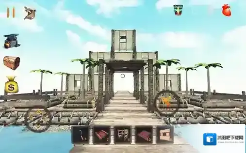 木筏海上生存岛屿