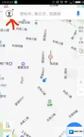 百度地图红色箭头
