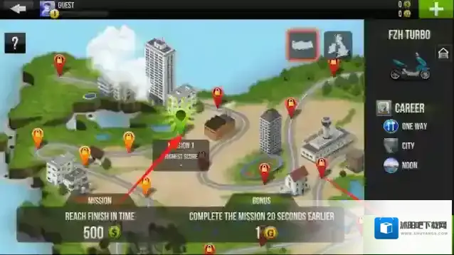 公路赛车摩托骑手