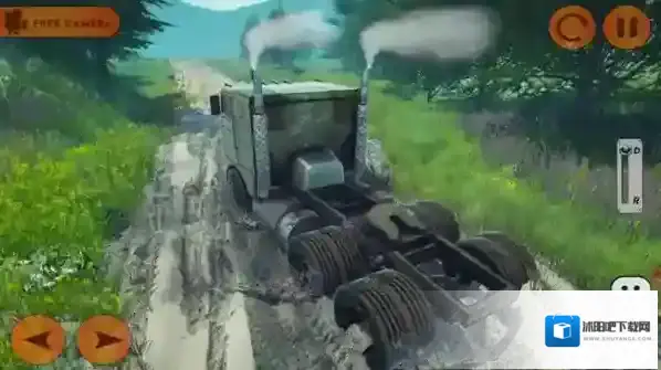 泥泞的越野卡车驾驶