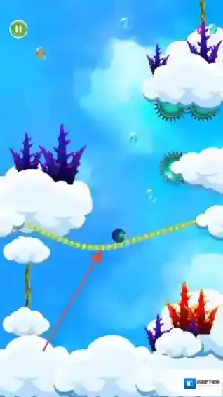 滚动的绳索天空场景