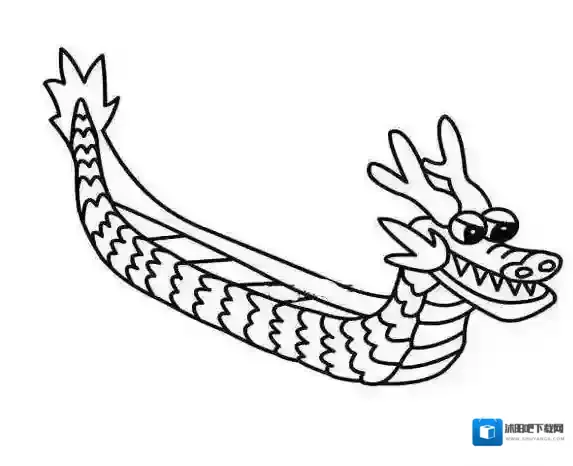 QQ龙舟简笔画