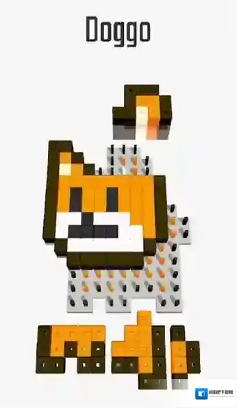 杂乱的像素方块方块