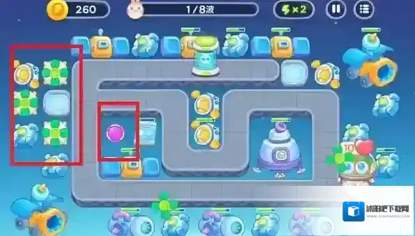 保卫萝卜4太空穿越第8关满星攻略