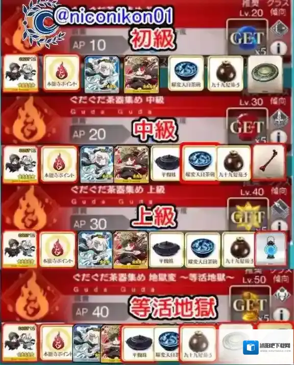 FateGo本能寺复刻活动副本材料掉落一览