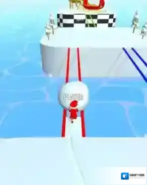 雪地赛跑雪球