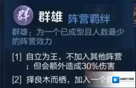 王者模拟战群雄羁绊是什么意思 群雄择良木而栖效果介绍