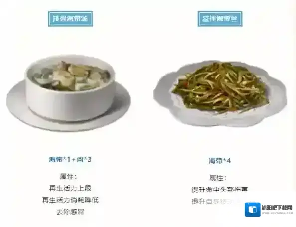 明日之后海带食谱配方有哪些？明日之后海带食谱配方一览