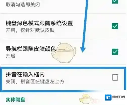 讯飞输入法显示拼音